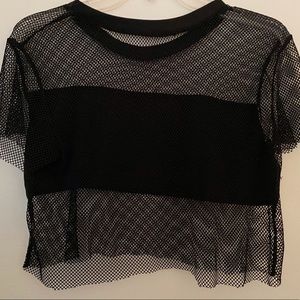 AKIRA mesh crop top